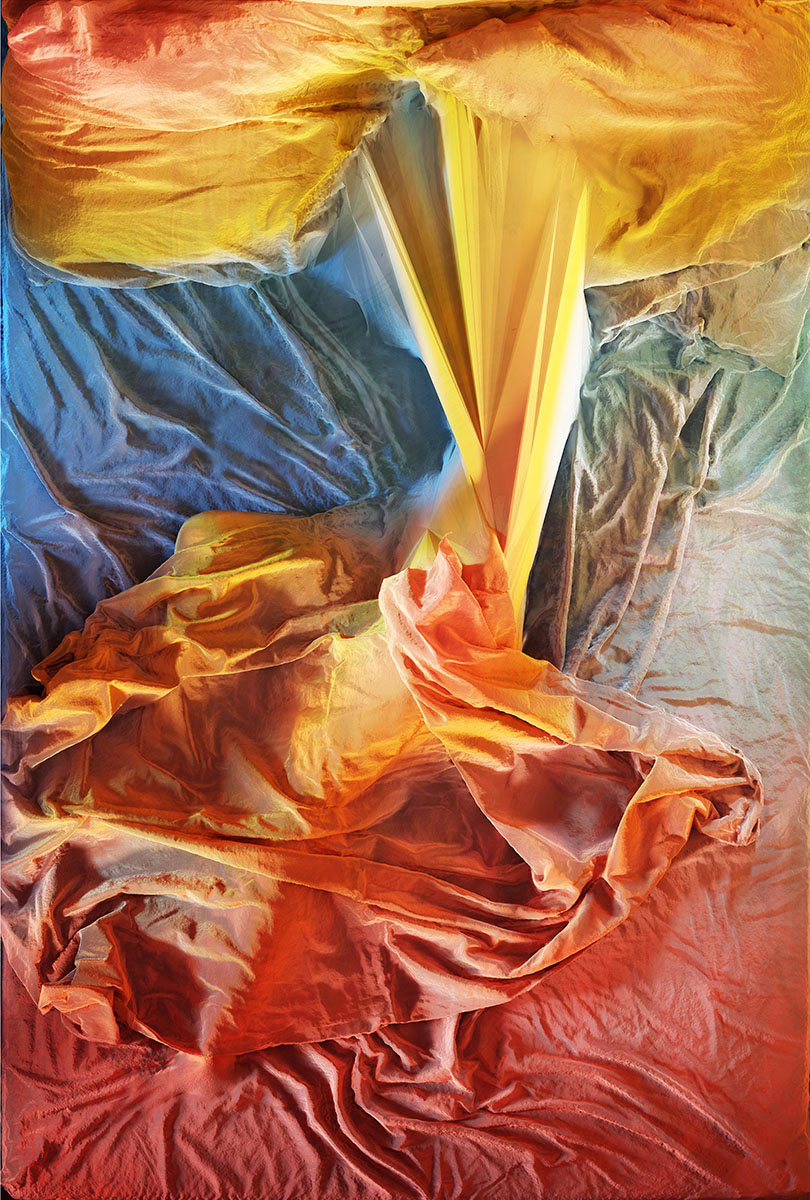 digital image by Michel Schneider, kind of folded colorful fabric