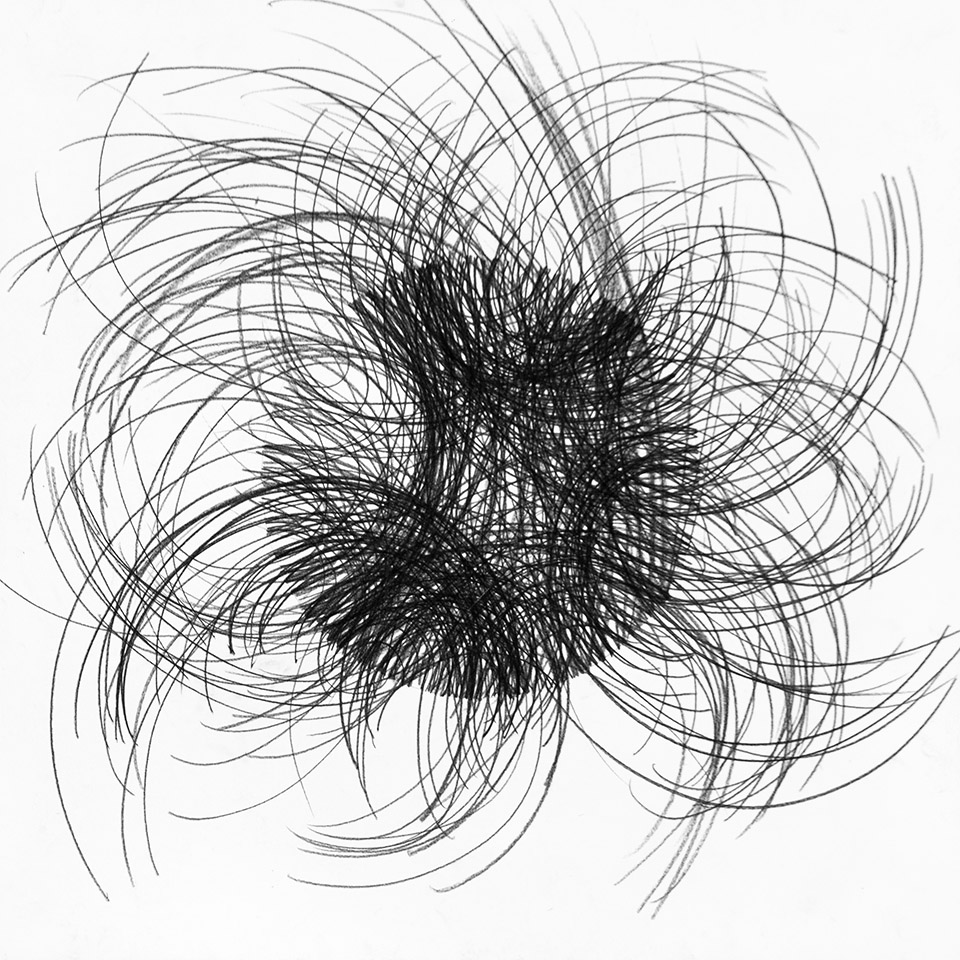 abstract drawing by michel schneider for ernst lohmann