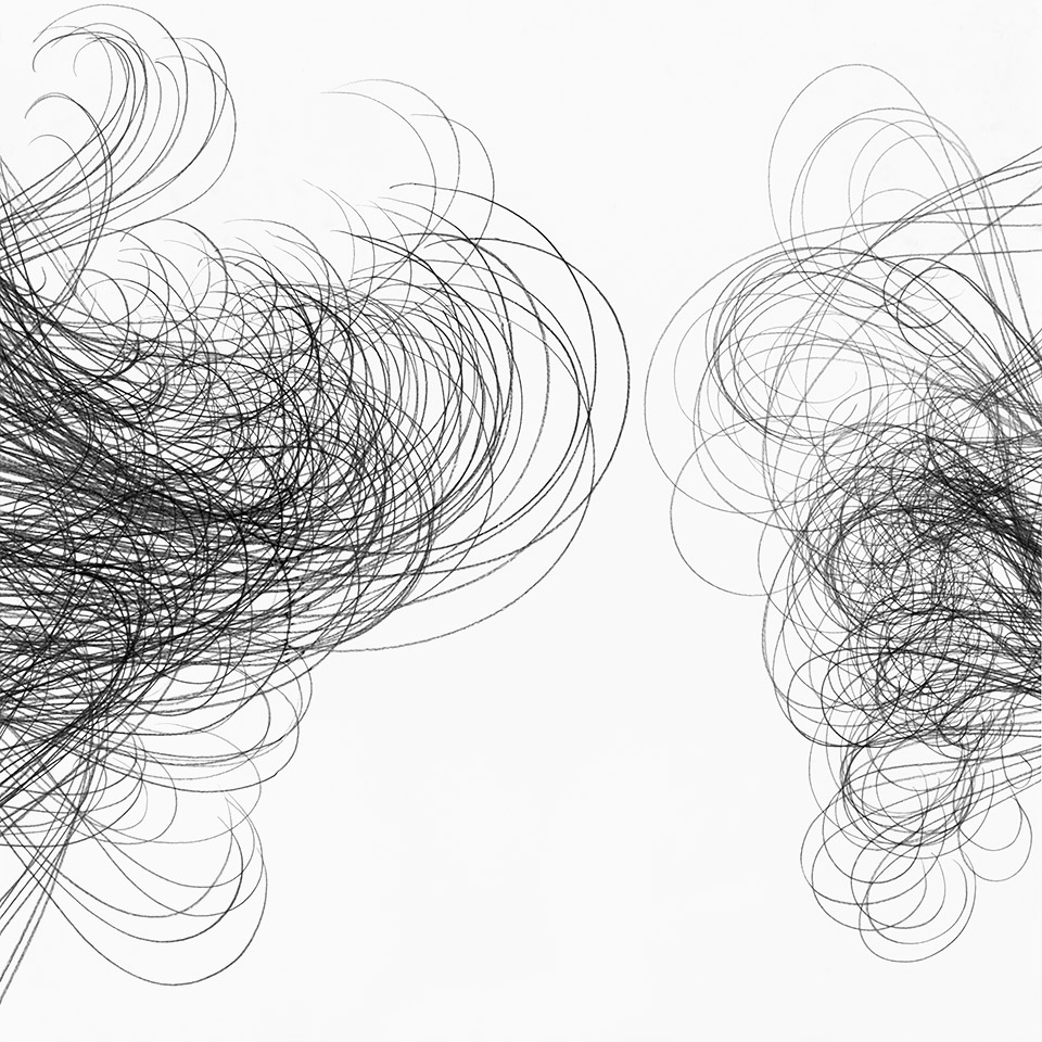 abstract drawing by michel schneider for ernst lohmann