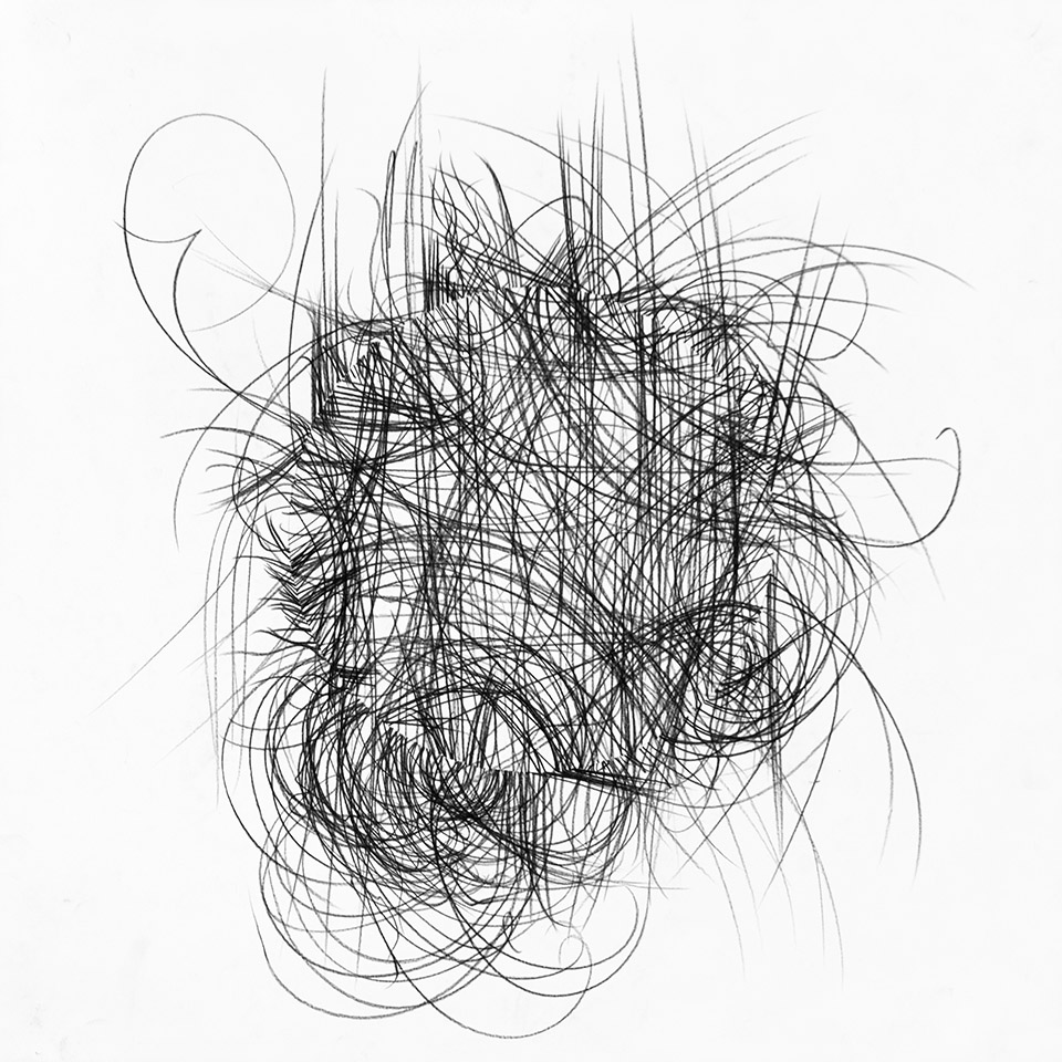 abstract drawing by michel schneider for ernst lohmann